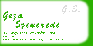 geza szemeredi business card