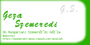 geza szemeredi business card